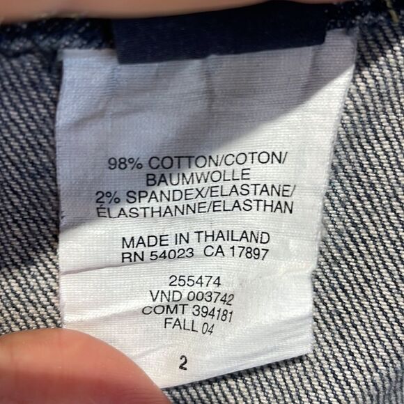 Gap Jean Mini Skirt Front Snap Closure Size 2 - Picture 5 of 8